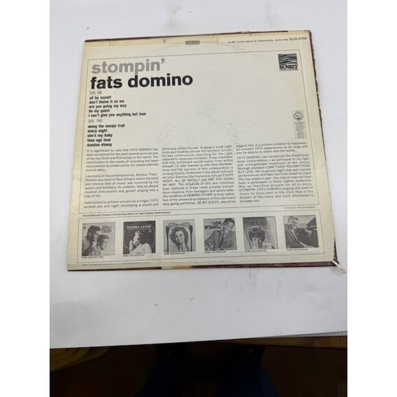 Fats Domino – Stompin' Vinyl Record Album - Picture 2 of 4
